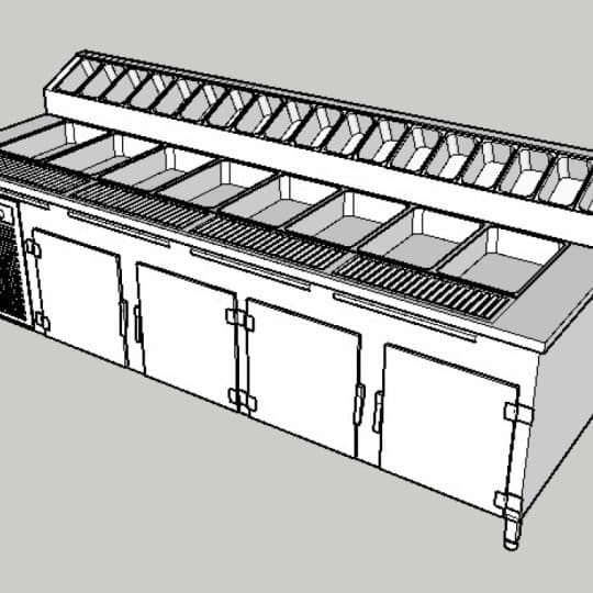 Comptoir de vente en dimensions spéciales