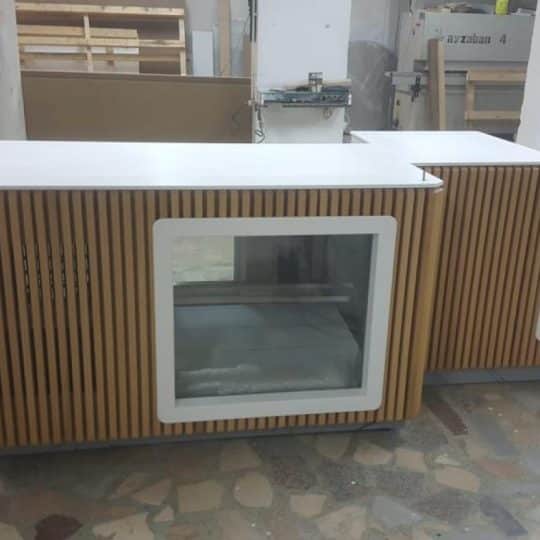 Décor de banque en forme de ruban