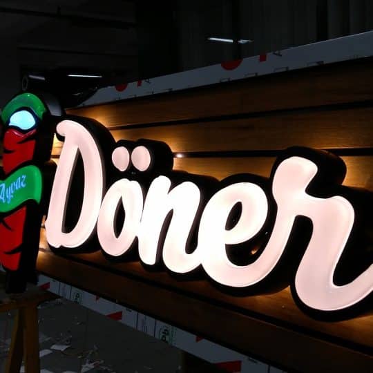 Signe de lettre de boîte à vide